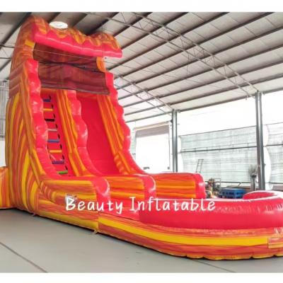 Commercial PVC 25ft tall grade inflatable water slides backyard inflatable water slide with swimming pool for adult