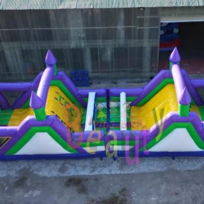 The commercial outdoor inflatable obstacle course challenges adult inflatable party game