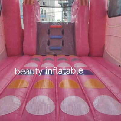 Hot sale girl's favorite princess horse car theme inflatable castle bounce house jumper bouncer for kids